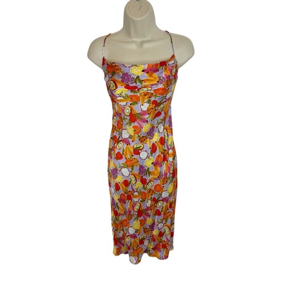 Fame and Partners Fruit Print The Teagan Midi Dress NWT -  SIZE 0 - Picture 3 of 9